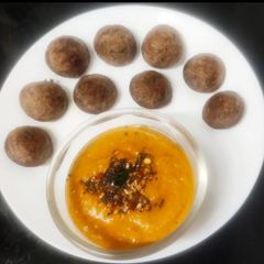 A picture of Red rice paniyaram.