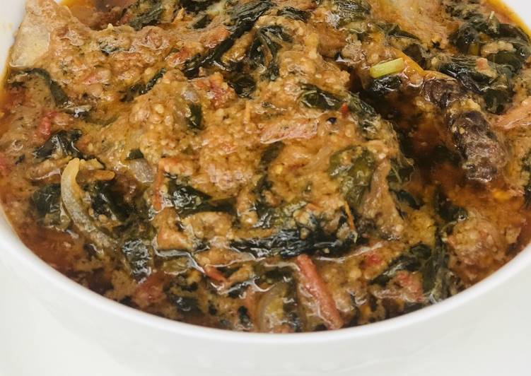 Easiest Way to Prepare Homemade Groundnut soup with bitter leaf and Yakuwa