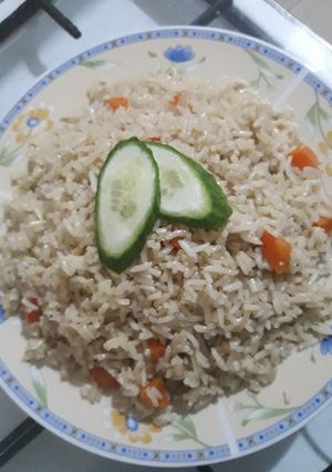 صورة لوصفة أرز بالجزر والثوم