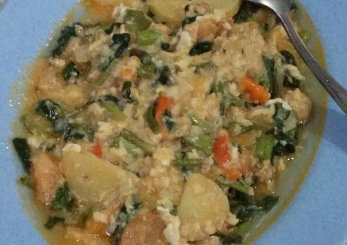 Oseng Kangkung Siram Telur