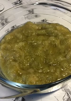 Une photo de Compote de rhubarbe à la vanille