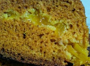 Una foto de TARTA De Mango, rellena de Mango...!