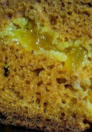 Una foto de TARTA De Mango, rellena de Mango...!