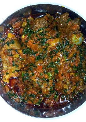 A picture of Ugwu sauce.
