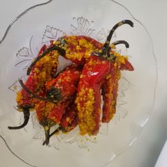 Red chilli pickle A picture of Red chilli pickle.