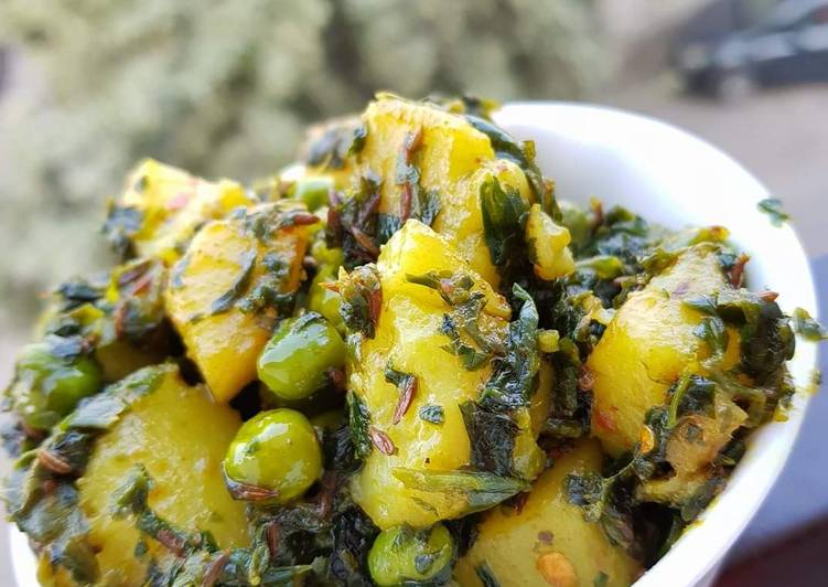 Simple Way to Make Any-night-of-the-week Aloo methi matar