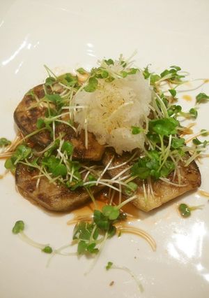 A picture of Light Tasting Round Eggplant Steak.