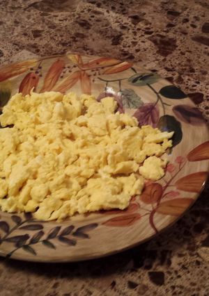 A picture of Perfect scrambled eggs.