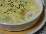 A picture of seafood gratin