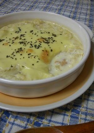 A picture of Creamy Seafood Gratin with Okara.