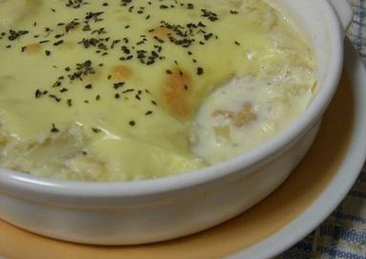 Recipe of Tasty Creamy Seafood Gratin with Okara