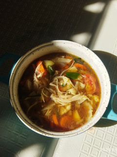 Foto resep Sup jamur enoki sat set