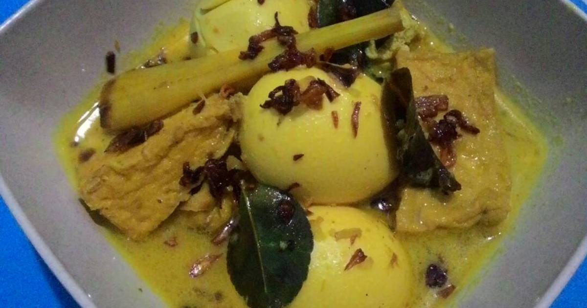 Resep Kare tahu telor bumbu jangkep oleh vina septiana 