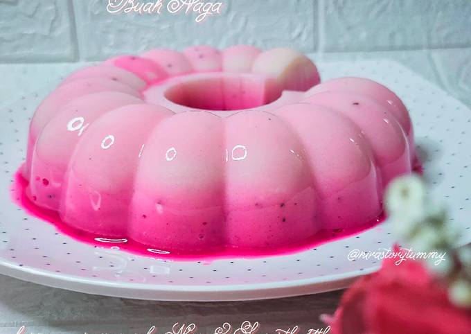 Pudding Ombre Buah Naga