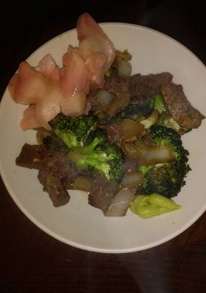 A picture of Low calorie beef & broccoli.