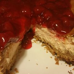 A picture of BP's Rum Cherry Cheesecake.