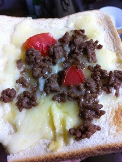 A picture of Taco Rice on Toast.