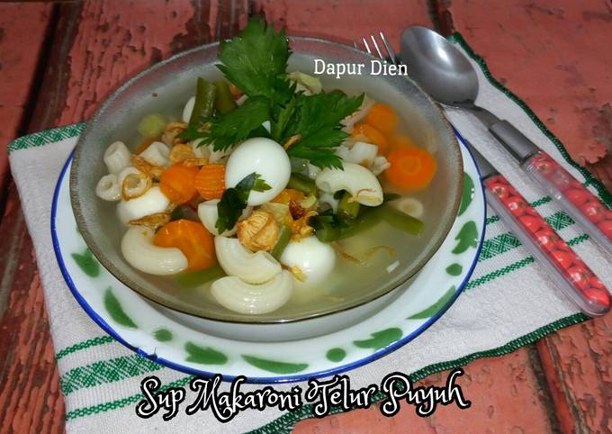 Resep Sup Makaroni Telur Puyuh Oleh Dapur Dien Cookpad