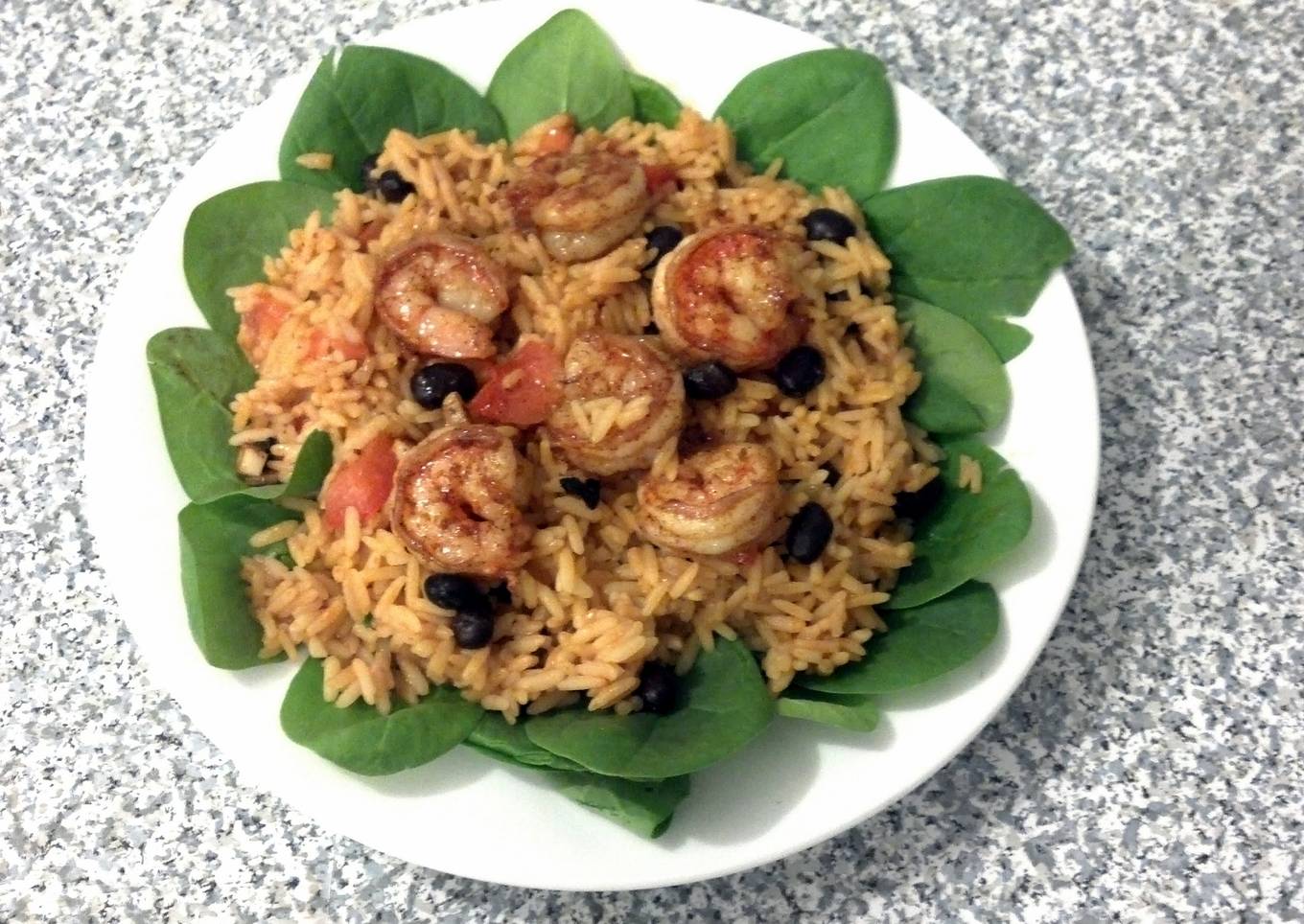 Very NO Paprika, Garlic Shrimp with Rice (Spanish).