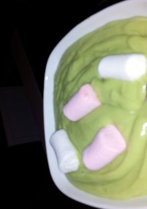 A picture of avocado's dessert.