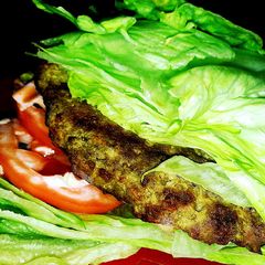 A picture of Mike's Low Carb Breadless Beef Burgers.