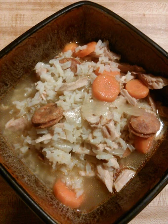 Recipe Chicken rice soup Portuguese style the Delicious Makes you drool
