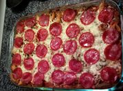 A picture of penne tomato sauce