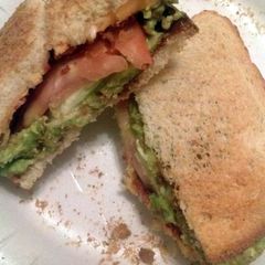 A picture of Cierra's all vegetarian BLT.