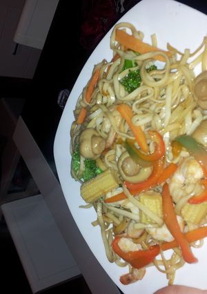 A picture of yummy noodles.