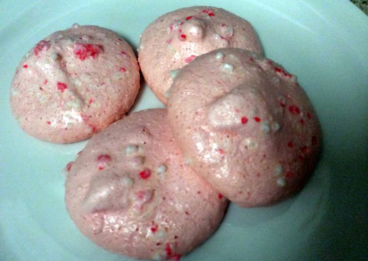 Pink Peppermint Meringues