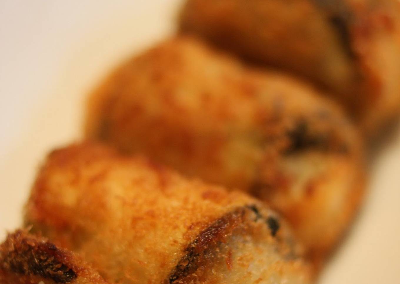 Fried Potato Wrapped in Eggplant