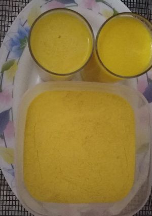 صورة لوصفة بودرة التانغ الطبيعي في المنزل 🍊🍊