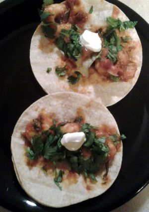 A picture of Shrimp tacos.