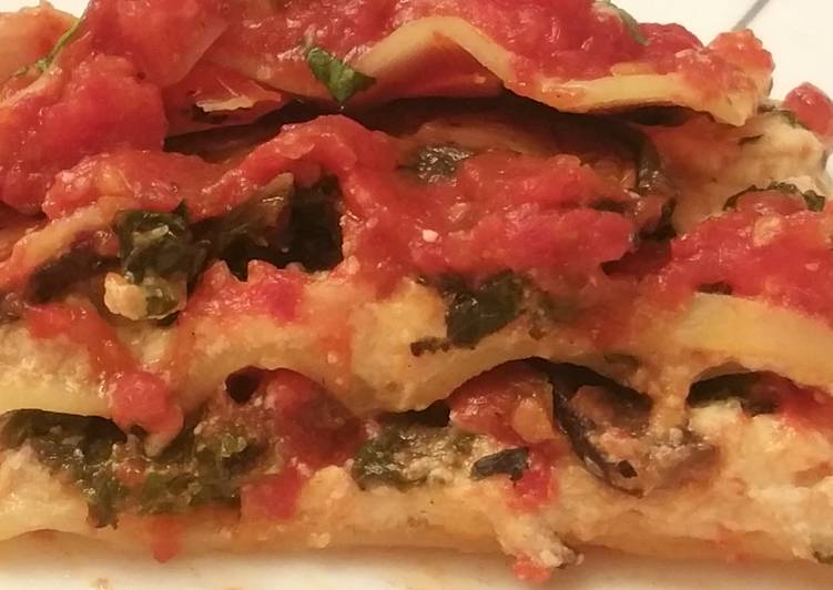 How to Make Super Quick Homemade Kale and Portobello Lasagna