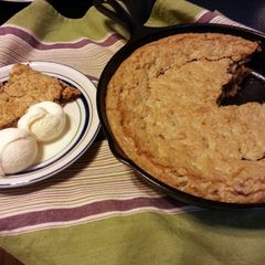 A picture of Cast Iron Skillet Chocolate Chip Cookie.