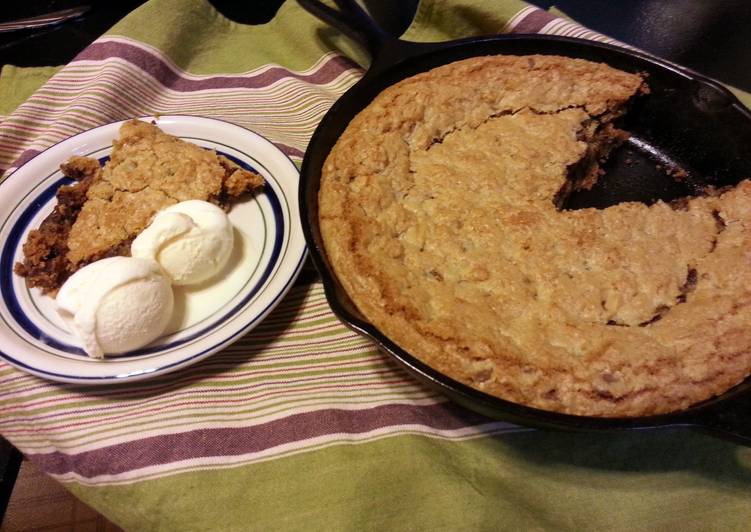 Recipe of Perfect Cast Iron Skillet Chocolate Chip Cookie