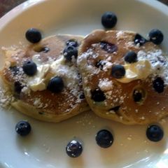 A picture of Lemon Ricotta Blueberry Pancakes.