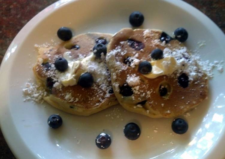 Steps to Make Quick Lemon Ricotta Blueberry Pancakes