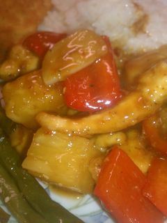 A picture of Pineapple Orange Chicken.