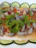 Shrimp in spicy fish sauce and garlic chillies