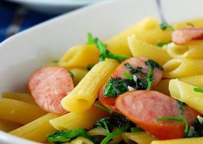 Watercress and Sausage Penne Recipe