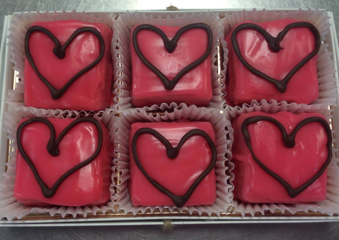 Raspberry Frangipan Petit Fours