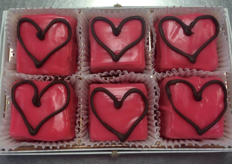 Raspberry Frangipan Petit Fours