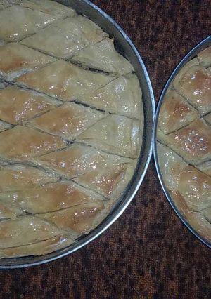 صورة لوصفة طريقة عمل البقلاوة البيتية