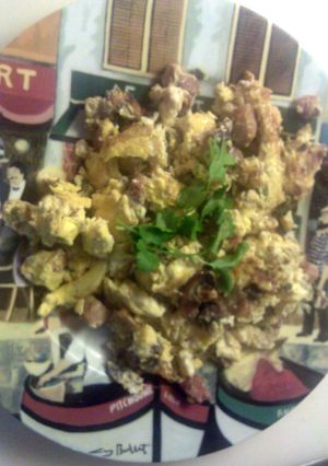 A picture of my favorite scrambled eggs.