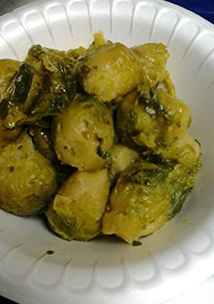A picture of Brussel sprout.