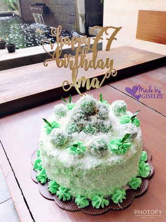 Resep Ondeh ondeh cake aka klepon cake yang Lezat