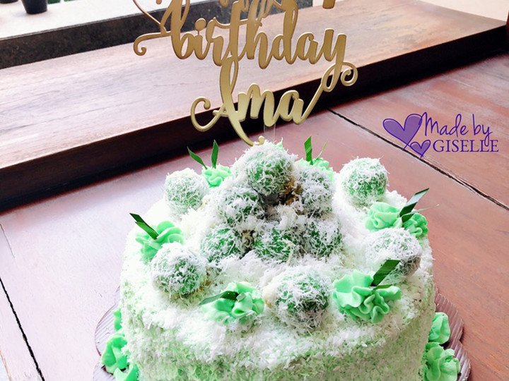Resep Ondeh ondeh cake aka klepon cake yang Lezat