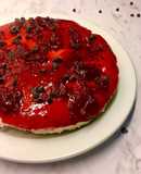 Philadelphia Cheesecake sin horno con cobertura de fresa