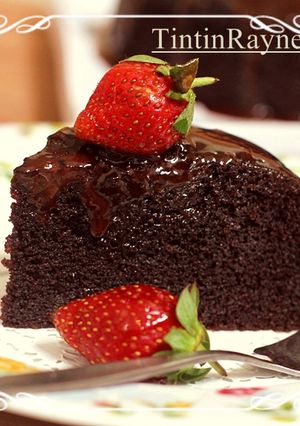 Foto resep Super Moist Steamed Chocolate Cake Juara NO mixer NO oven